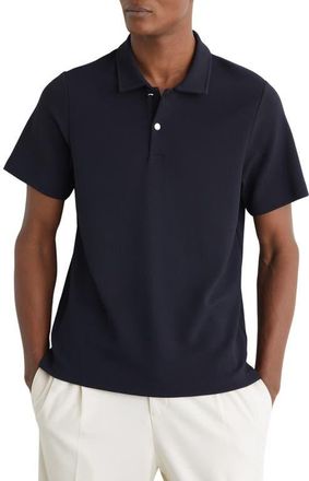 Reiss Kennedy Textured Polo in Navy at Nordstrom, Size Xx-Large