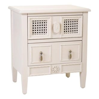 Wanderlust Deco Mesita de madera lacada en 46x32x52 beige