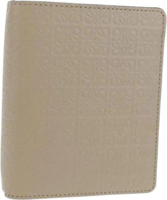 Loewe Pre-owned Leather Wallet - Dames - Vintage Accessoires - Beige - ONE Size - Leer - Vintage