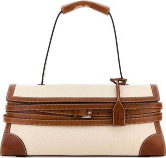 Moschino Sand Canvas Shoulder Bag