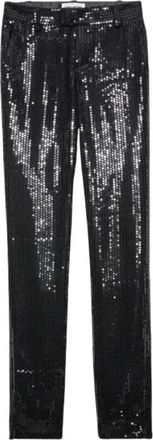 Zadig&Voltaire Pantaloni Prune con paillettes - - Trousers - Donna - Nero - S