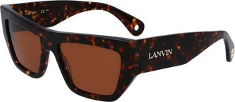 Lanvin Occhiali da sole squadrati - Marrone