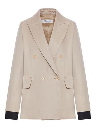 Max Mara Over Blazer In Linen Canvas And Organza
