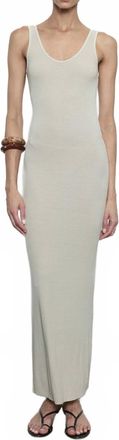 Enza Costa Stretch Silk Knit Maxi Tank Dress In Beach Glass