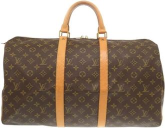 Louis Vuitton Pre-owned Weekend Bags, female, Brown, Size: ONE SIZE Pre-owned Printed Travel Bag
