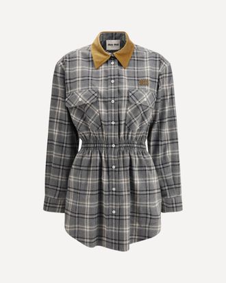 Miu Miu Flannel Mini-dress Female 40