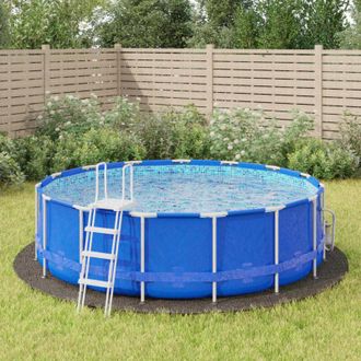 vidaXL Tapiz De Suelo Piscina Geotextil De Poli&eacute;ster Gris Claro &Oslash;428cm Vidaxl