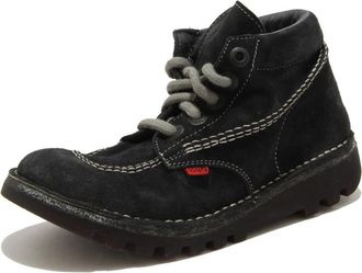 Kickers Vintage Antraciet Slip-On Sneakers - Dames - Sneakers - Grijs - 35 EU - Schoenen