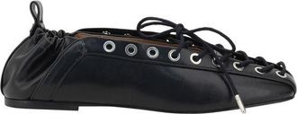 Ganni Black Polyester Ballet Womens Flats