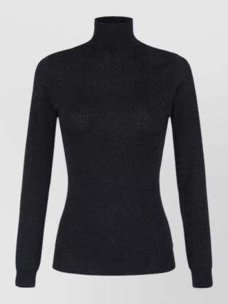 Elisabetta Franchi tricot top fitted silhouette ribbed turtleneck