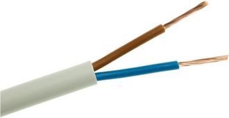 OEM Cable De Taller H05vv-f (owy) 2x1 Blanco /100m