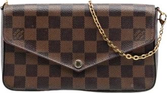 Louis Vuitton Pre-owned Clutches, female, Brown, Size: ONE SIZE Pre-owned Fabric Crossbody Bag