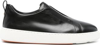 Santoni Slip-on Leather Sneakers