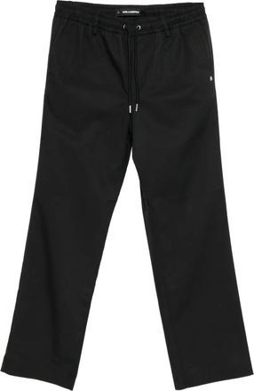 Karl Lagerfeld logo-plaqued straight-leg trousers - Zwart