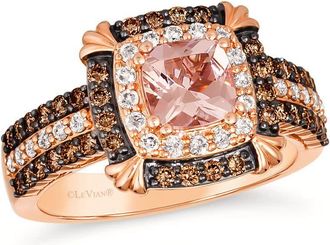 Le Vian Ladies Peach Morganite Rings set in 14K Strawberry Gold