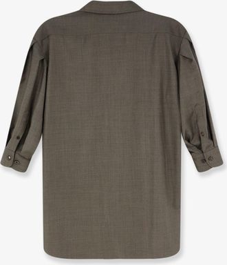 Loro Piana Womens Shirt Elyse Virgin Wool Grey