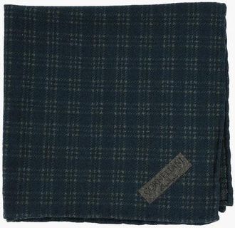 Corneliani Checked Wool Pocket Square size Unica