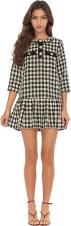Alexia Admor Sabine Dress in Bw Houndstooth at Nordstrom, Size 12