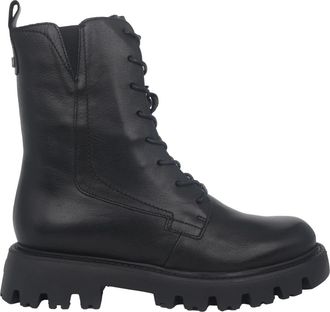 Wonders Zwarte enkellaars voor vrouwen - Dames - Veterlaarzen - Zwart - 39 EU - Leer - Schoenen