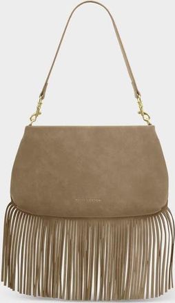 Katie Loxton Cali Fringe Small Shoulder Bag in Taupe Suedette at Nordstrom