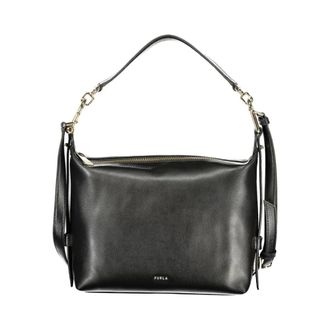 Furla Tassen, Dames, Zwart, ONE Size, Leer, Goccia Handtas