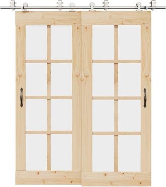 vidaXL Vidaxl - Kit De Herrajes Para Puerta Corredera 200 Cm Acero Plateado