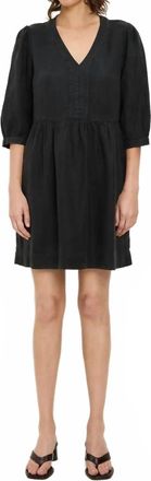 Michael Stars Brielle 3/4 Sleeve Mini Dress In Black