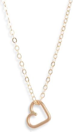 Nashelle Mini Heart Pendant Necklace in Gold Fill at Nordstrom, Size 16