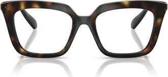 Swarovski 49mm Square Optical Glasses in Havana /Demo Lens at Nordstrom