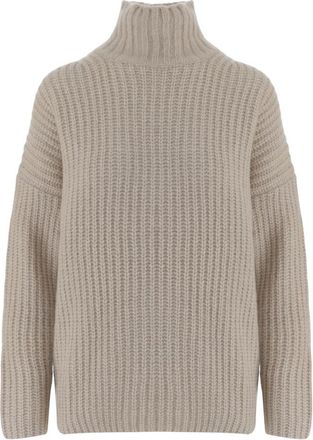 Allude Cashmere En Zijden Trui - Dames - Cashmere truien - Beige - XS - Kasjmier - Truien & Vesten