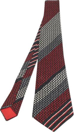 Saint Laurent Cravatta in seta con stampa paisley - Nero