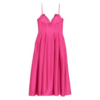 Rebecca Vallance Sweetheart-neck Pleated Dress