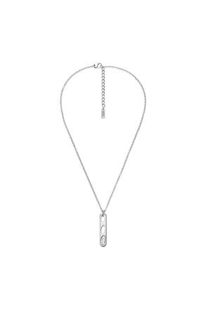 Diesel Stainless Steel Pendant Necklace - Necklaces - Unisex - Silver