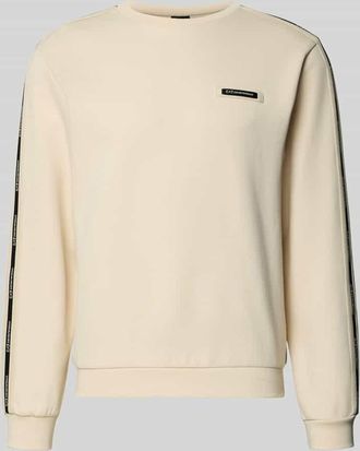 Emporio Armani Sweatshirt mit Label-Details und Rundhalsausschnitt in Sand, Gr&ouml;&szlig;e XXL