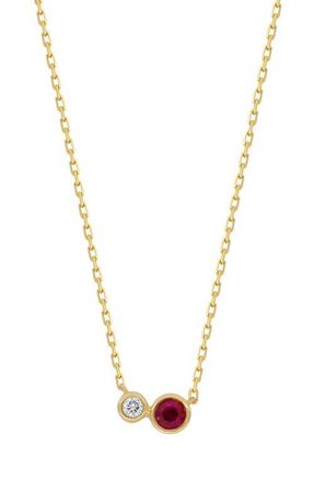 Bony Levy El Mar Pendant Necklace in 18K Yellow Gold - Ruby at Nordstrom