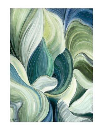 Empire Art Direct Waves Of Leaves Washable Art Area Rug