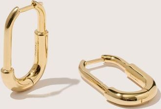 Otiumberg 14kt Gold Vermeil Large Staple Hoop Earrings in Yellow Toned Gold at Nordstrom