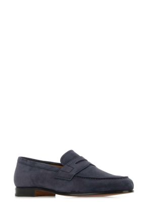Churchs Mens Navy Blue Leather Heswall Loafers Mocassini