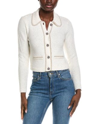 Alice & Olivia Alice + Olivia Noella Wool-Blend Sweater Jacket