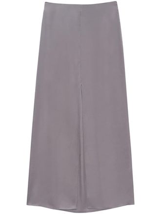 Anine Bing Alanna silk charmeuse skirt - Grey