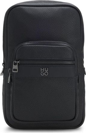 HUGO BOSS Stacked-logo backpack with mono strap