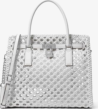 Michael Kors Hamilton Moderne Large Hand-Woven Satchel