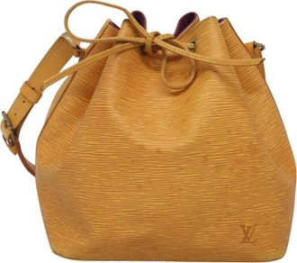 Louis Vuitton Petit Noé Yellow Leather Shoulder Bag (Pre-Owned)