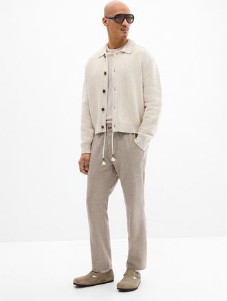 Projek Raw Mens Two-tone weft knit pant Slim fit