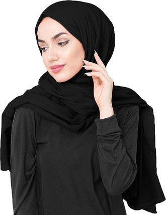 Generic All In Here PLAIN Maxi SCARF SHAWL HIJAB WRAP HEAD TURBAN FOR LADIES WOMEN (Black)