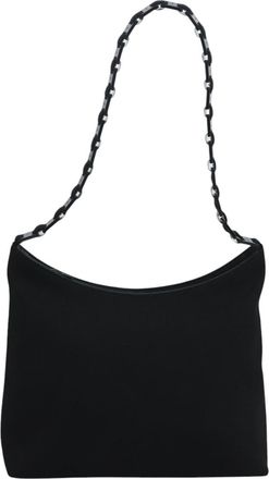 Ferragamo Vara Black Canvas Shoulder Bag (Pre-Owned)