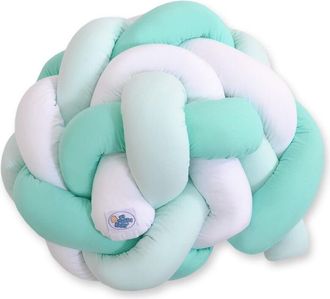 OEM Protector De Cuna Trenzado - Blanco Y Menta