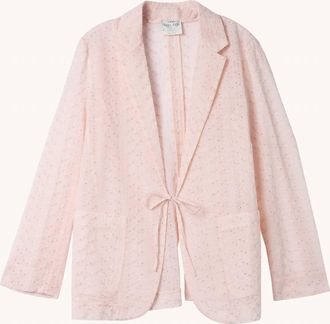 Forte_Forte Womens Broderie Anglaise Jacket In Light Pink