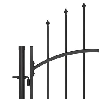 Berkfield Home Elegant Garden Gate Steel 1x2.5 m Black