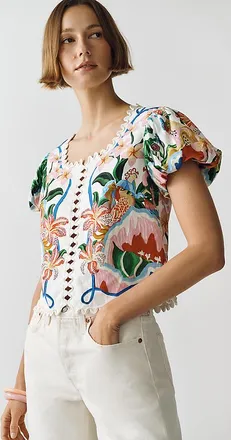 Farm Rio Garden of Life Blouse